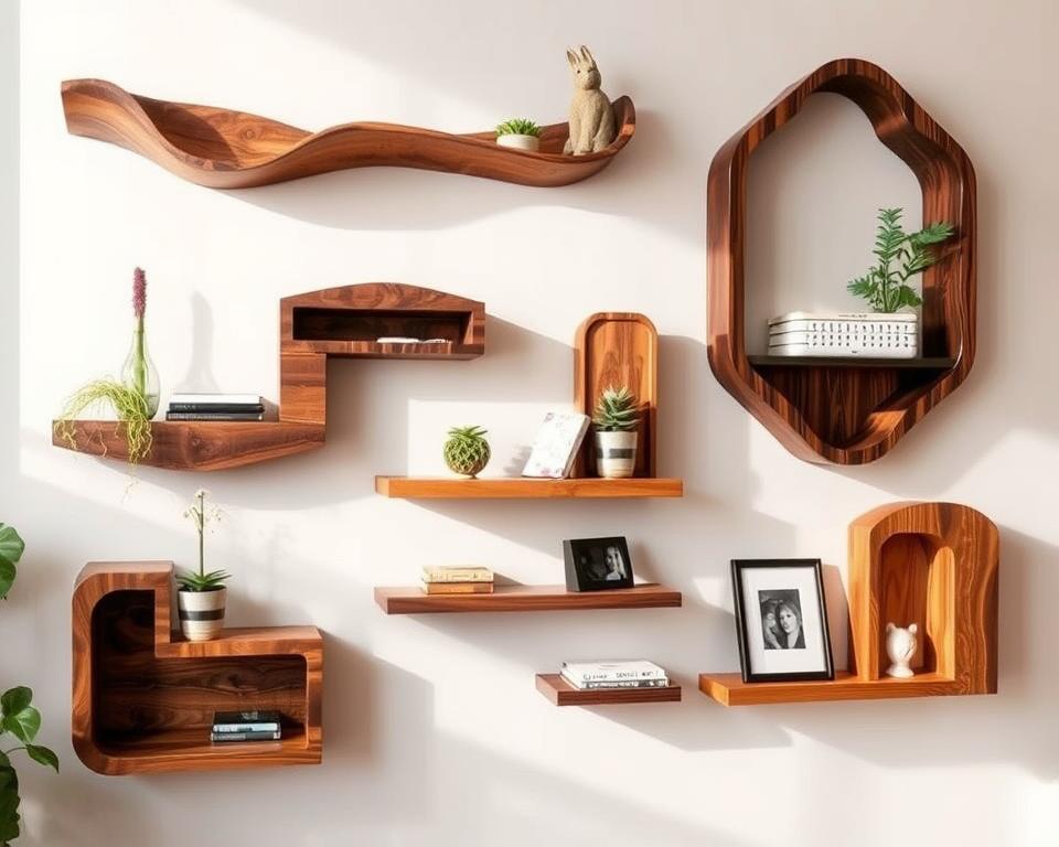 Unique floating shelves woodworking project