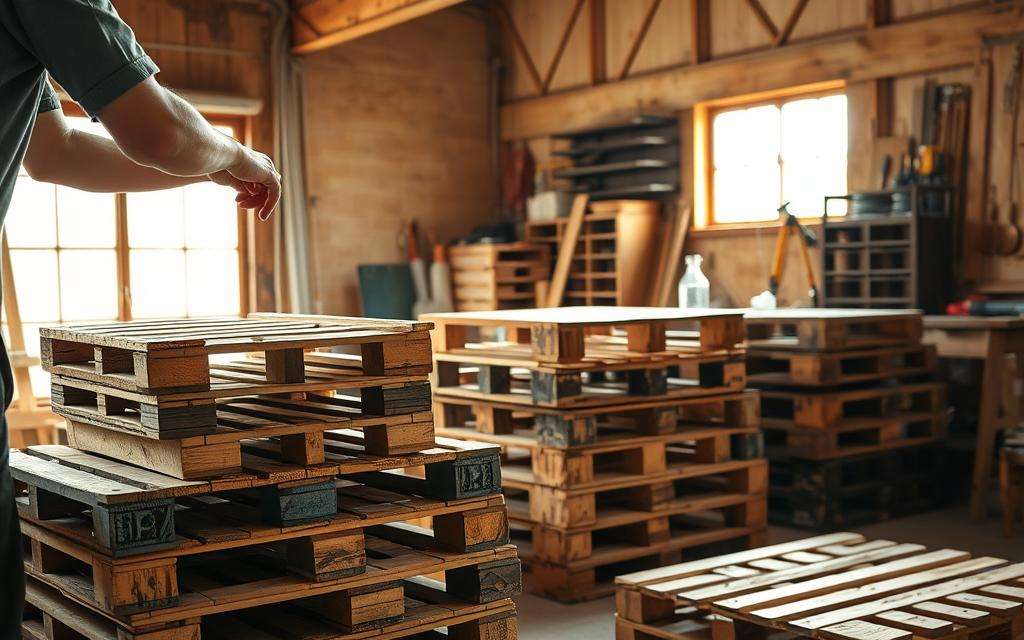 selecting quality pallets for DIY wood pallet bar